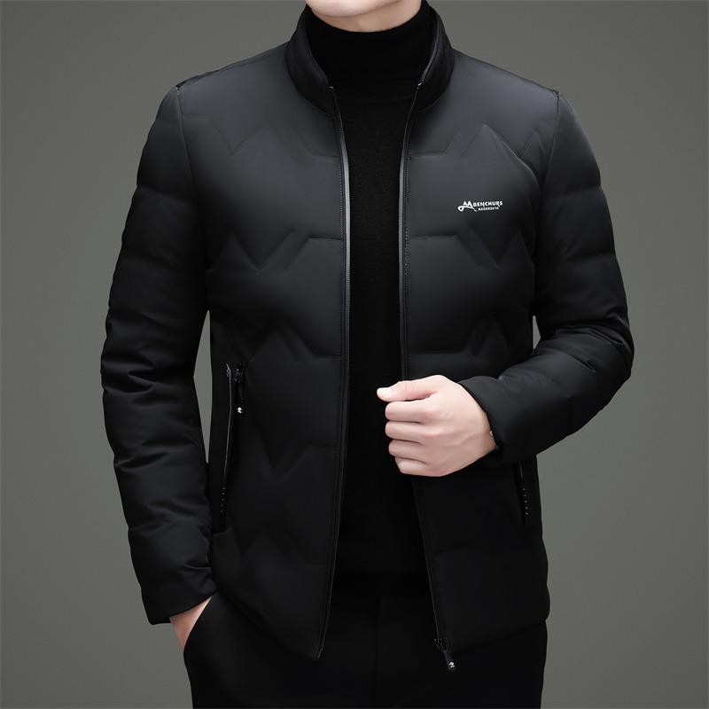 Men's Winter Business Casual Stand Collar Down Jacket - 2025 Edition, Thickened & Lightweight Fashionable Outerwear