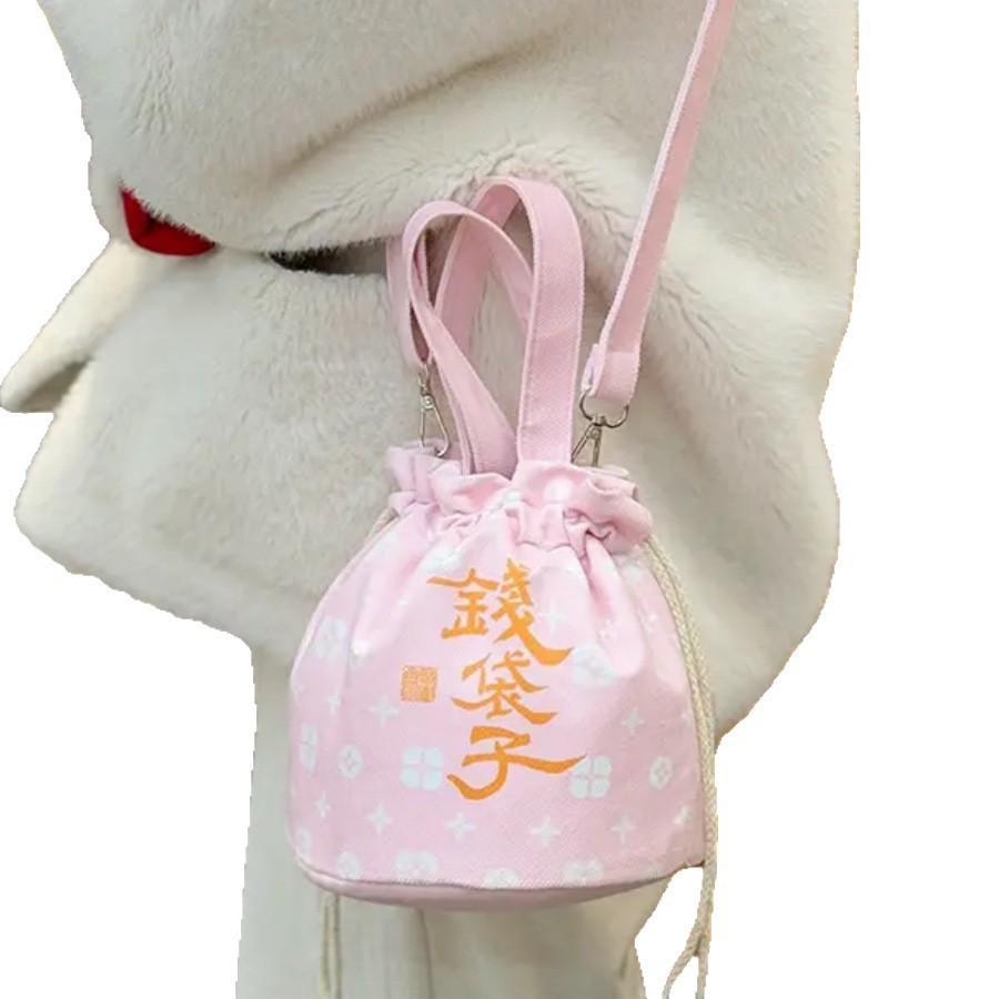 New Trendy Bag Cloth Bag New Red Canvas Bag Portable Satchel Lucky Versatile Bucket Bag Tide