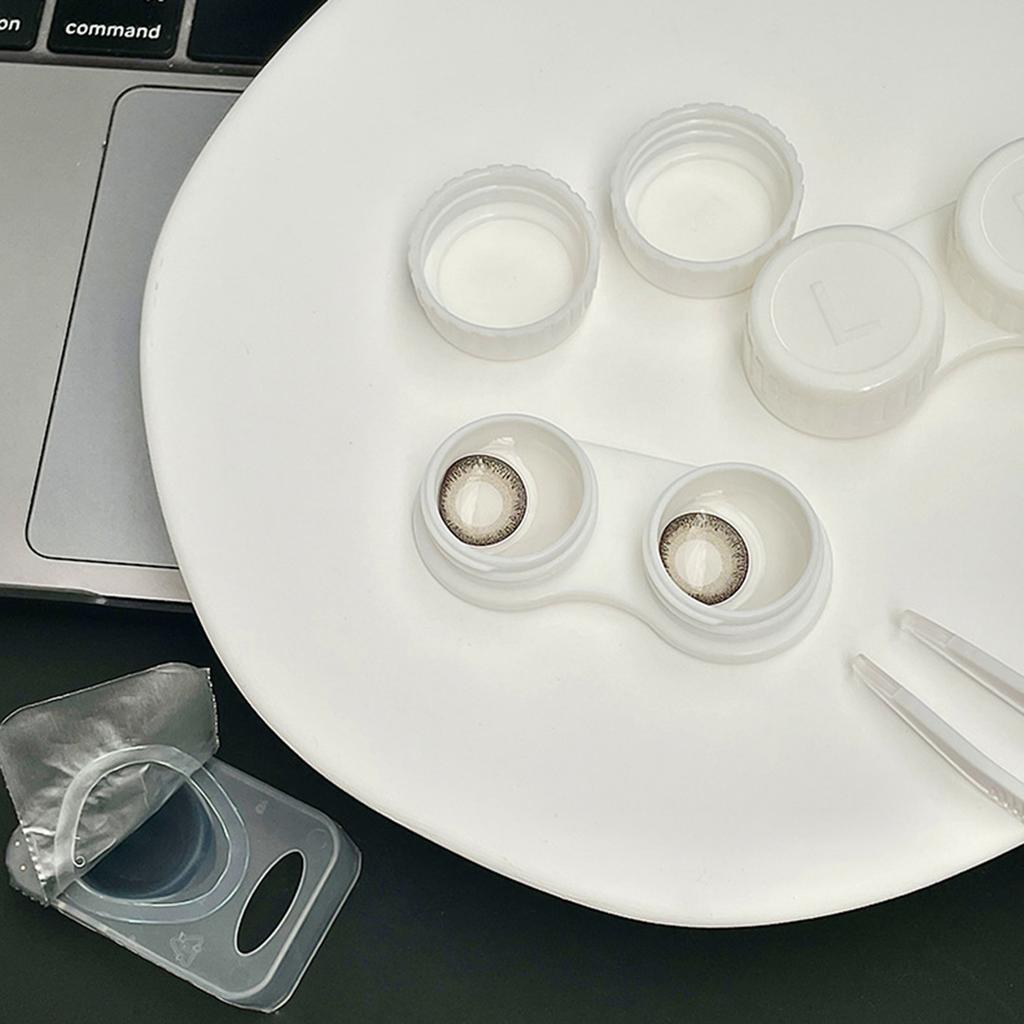 Contact Lens Double Storage Case with Leak Proof Design Separate Storage for Daily Use