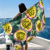 Orange- StripesBeach Towel Ultra-fine Fiber Quick Drying Absorbent Beach Swimming Vacationvacation Essentials Gifts