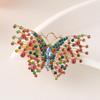 European-American Creative Butterfly Brooch: Colorful Diamond-Inlaid Alloy Chest Ornament
