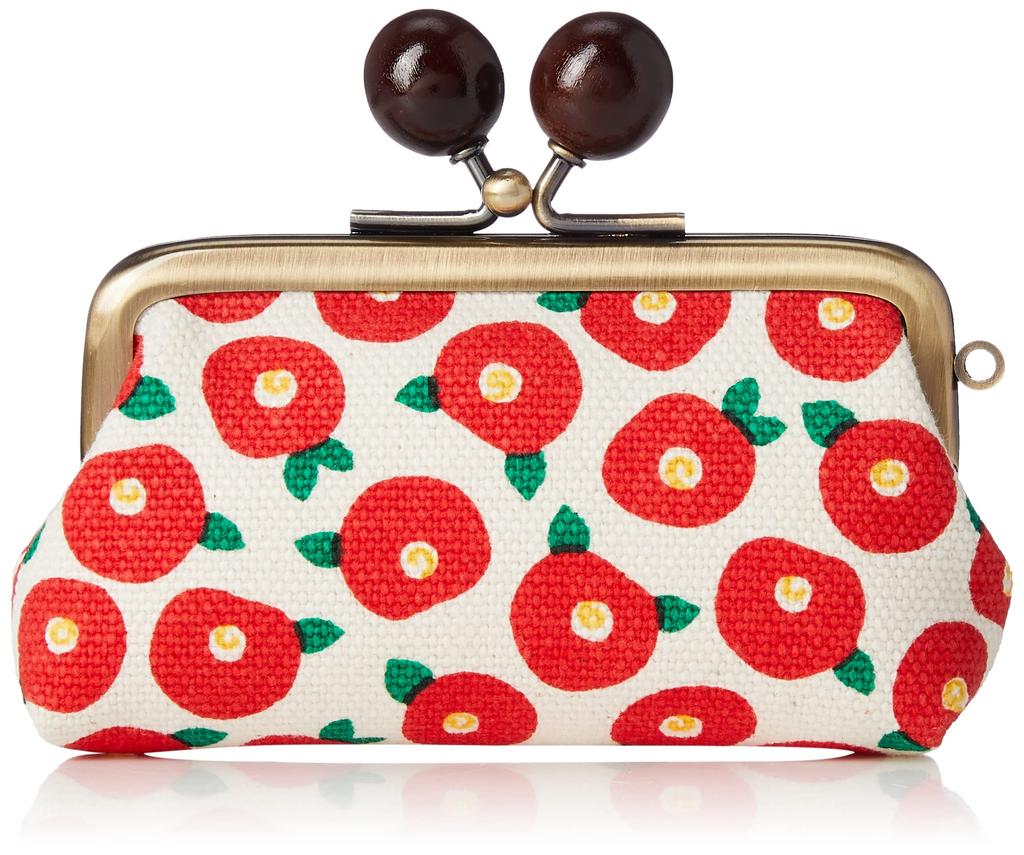 Goshiki Japanese Flower Series Seal and Coin Camellia Pattern Goshiki Seal and Coin Camellia Pattern [Maeda Senko] Hanpu-do 2.8-inch Purse, Hanpu-do