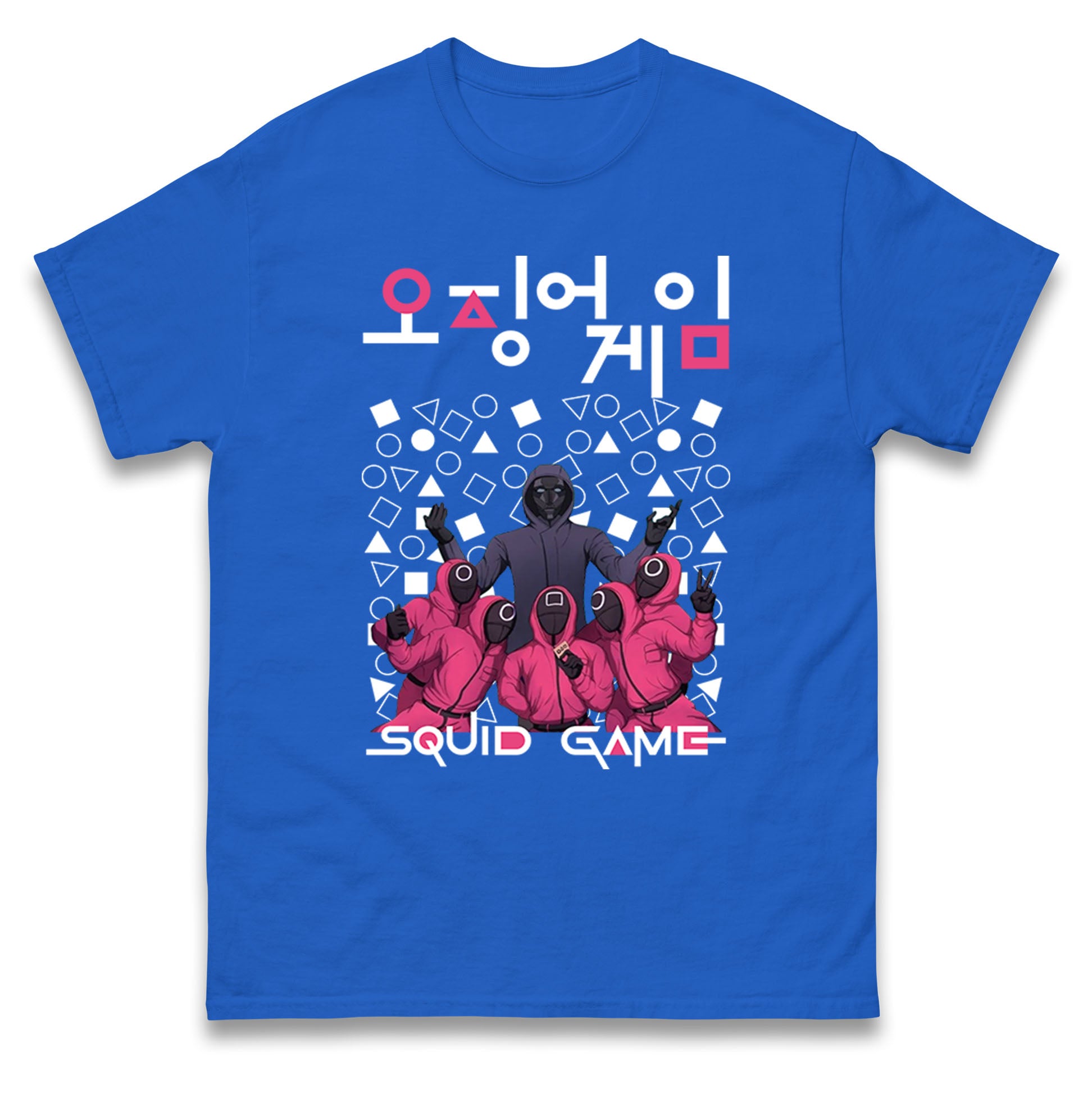 Squid Game Front Man And Guards Mens T Shirt Womens Tops Tees L