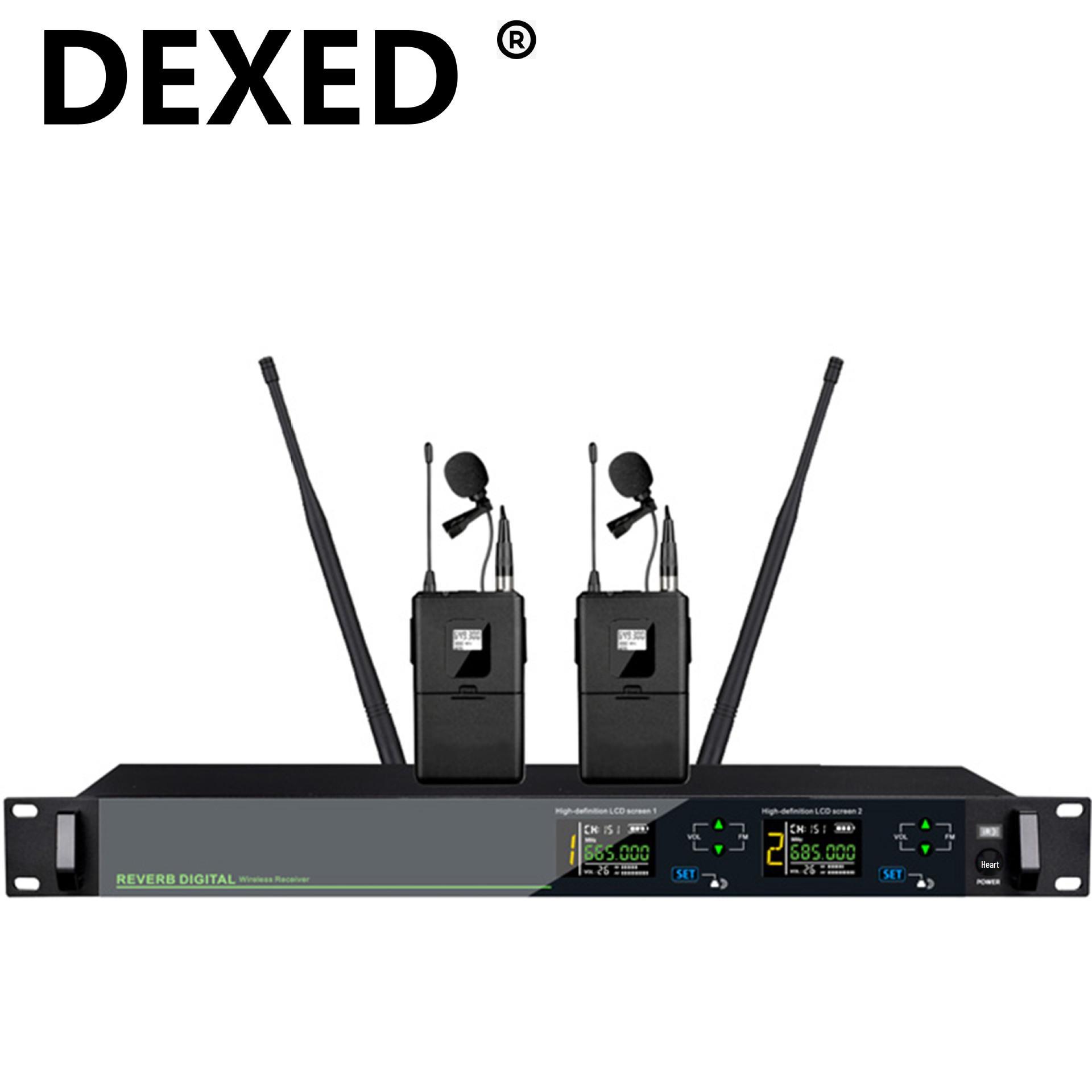 

UHF Wireless Microphone Set for Stage and KTV Performance чорний