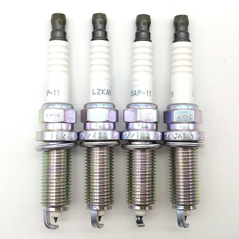 4-6pcs PLZKAR6A-11 22401 CK81B Iridium Spark Plugs Fit For NISSAN X-TRAIL QASHQAI NV200 MARCH Frontier LZKAR6AP11 22401CK81B