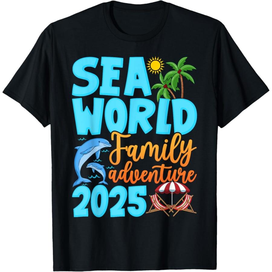 Sea World Dolphin Family Adventure Trip 2025 Spring Break T-Shirt(1) S