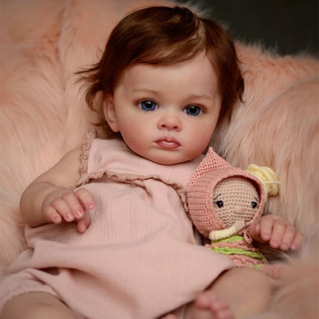 Buy NPK 60CM Finished Reborn Toddler Girl Doll Tutti Hand Paint Doll Painting Visible Veins at