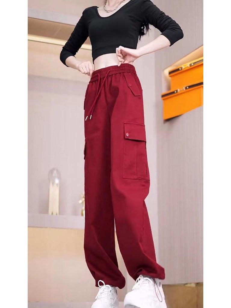Pantaloni da Lavoro a Vita Alta Gamba Larga da Donna - Stile Americano, Primavera/Estate 2026, Alla Moda, Morbidi, Modellanti, Casual.