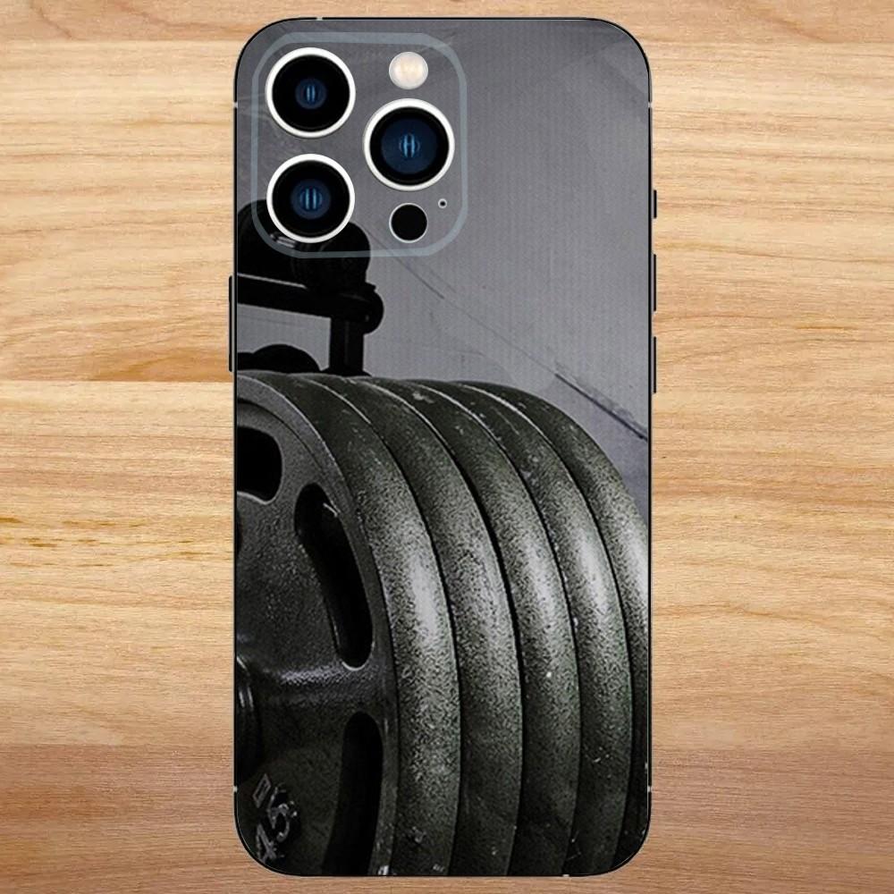 

Gym Fitness Bodybuilding Phone Case For iPhone 16,15,14,13,12,11,Mini,Pro,SE,MAX White Matte Shockproof Cover iPhone14Plus