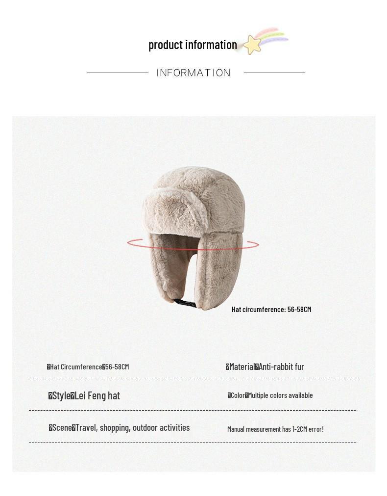 Bonnet de cyclisme d'hiver unisexe avec protection des oreilles, doublure en velours épais