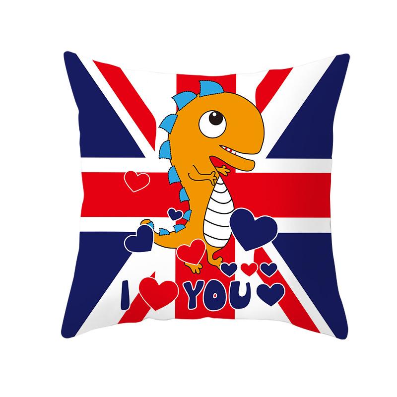 Cartoon-Druck Serie Valentinstag Pfirsichhaut Kissenbezug Heimstoff Quadratischer Kissenbezug