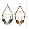 Bohemian Macrame Wall Shelf, Hand‑woven Cotton Rope Leaf Wall Hanging Decor