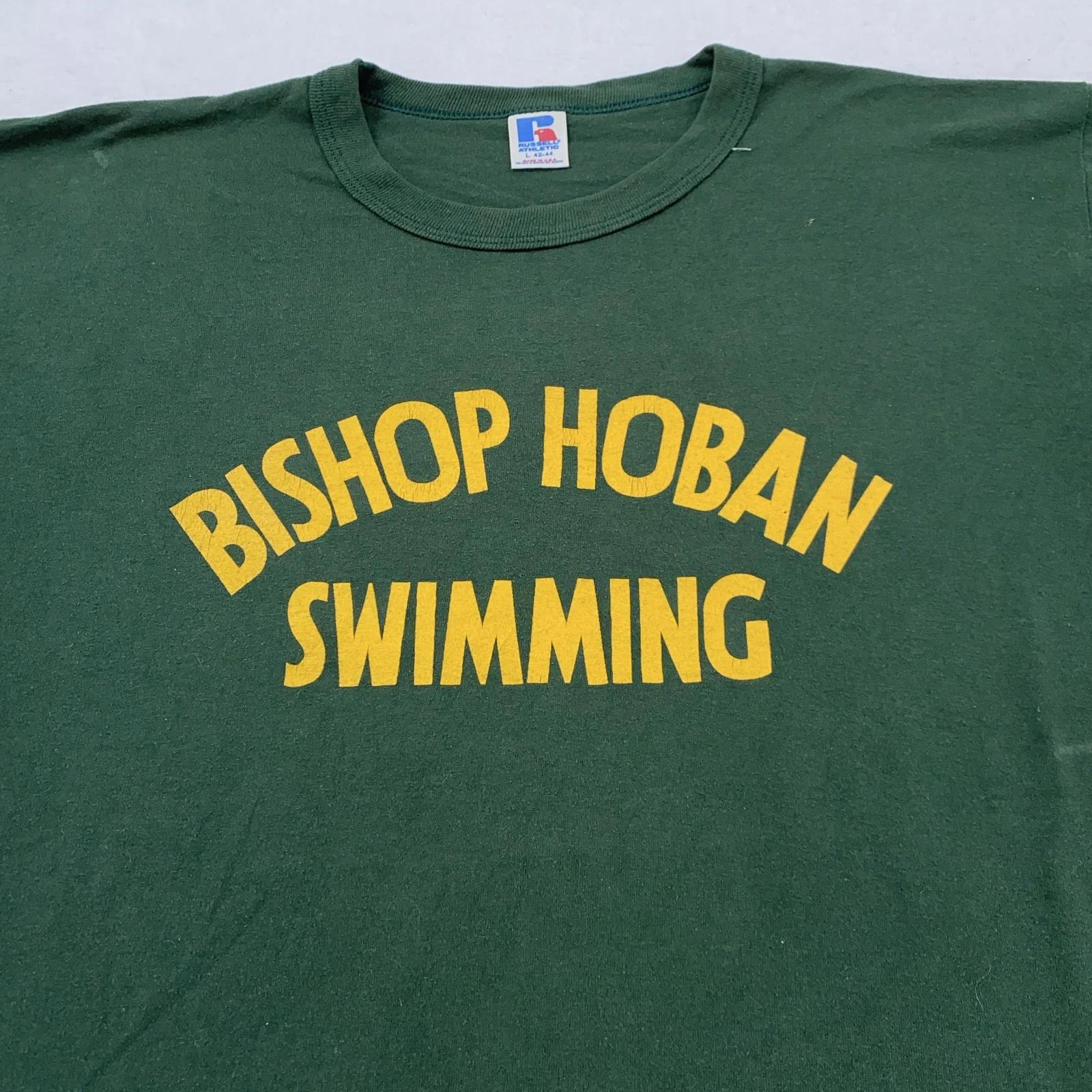 

Vintage Bishop Hoban Swimming Shirt Mens Large High School WIlkes Barre PA 80s 3XL
