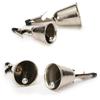 Fishing Sea Pole Bell Metal Iron Horse Silver Circular Ring Opening Horn Fishing Accessories Fishing Tools