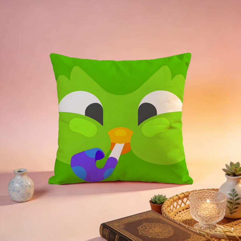 Popular DDuolingoed Cushion Cover Premium SkinFriendly Pillow Case MultiPurpose for Home Office Travel