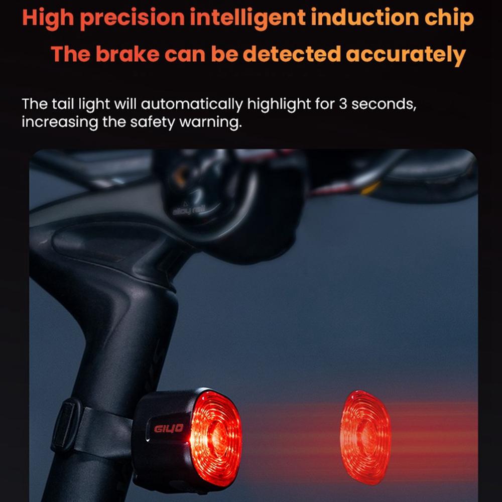 Nové inteligentní brzdové světlo pro jízdní kola, horské a silniční kolo, automatické brzdové snímání, SB, dobíjecí, vodotěsné, IPX6, LED, výstražné zadní světlo