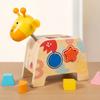 Montessori Cartoon Toy Wooden Giraffe-Shaped Sorting Toy Fine Motor Skills for Kids Early Learning Educational Cognitive Game