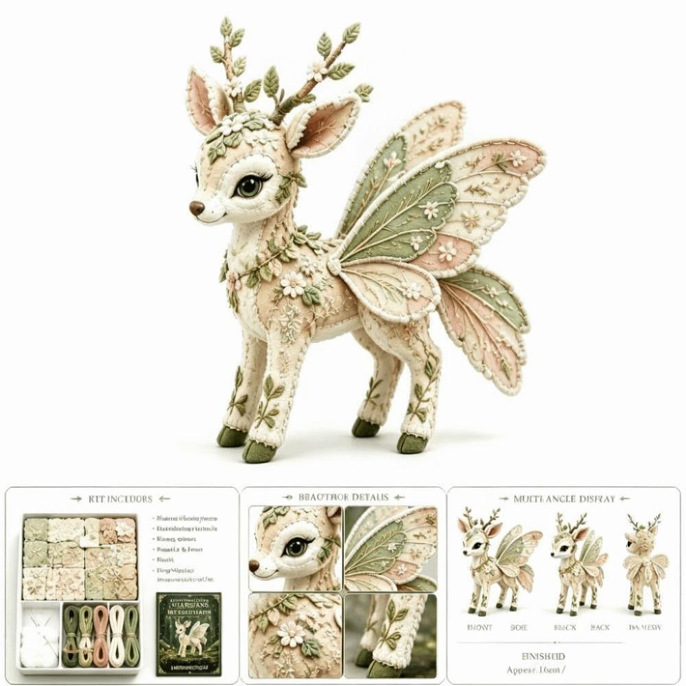 Floral Fabrics DIY Sewing Kit Creative Design Animal Toy Craft Fabric Sewing Kit For Craft Lover