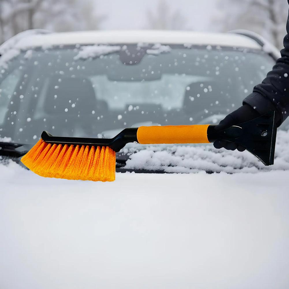 2 In 1 Car Snow Brush And Ice Scraper Car Scraper Snow Ice Foam Cleaner Ice Snow Scraper Grip Brush Car Brush Ergonomic Win A8M0