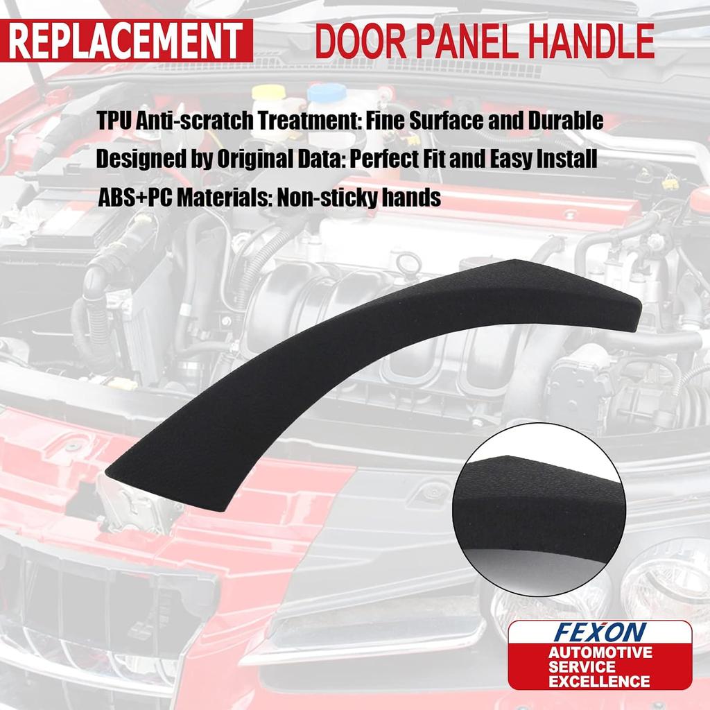 Maniglia Pannello Interno Porta e Maniglia Esterna Porta Coperchio Finitura | Compatibile con BMW Serie 3 E90 E91 E92 E93 Adatto per BMW 323 325 328 330 335 Nero 1 Posteriore Sinistro