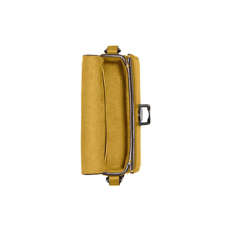 New COACH Studio Cow Leather With Leather Shoulder Bag, Crossbody Bag Small Size Women's Light Yellow CC484-V5LQT