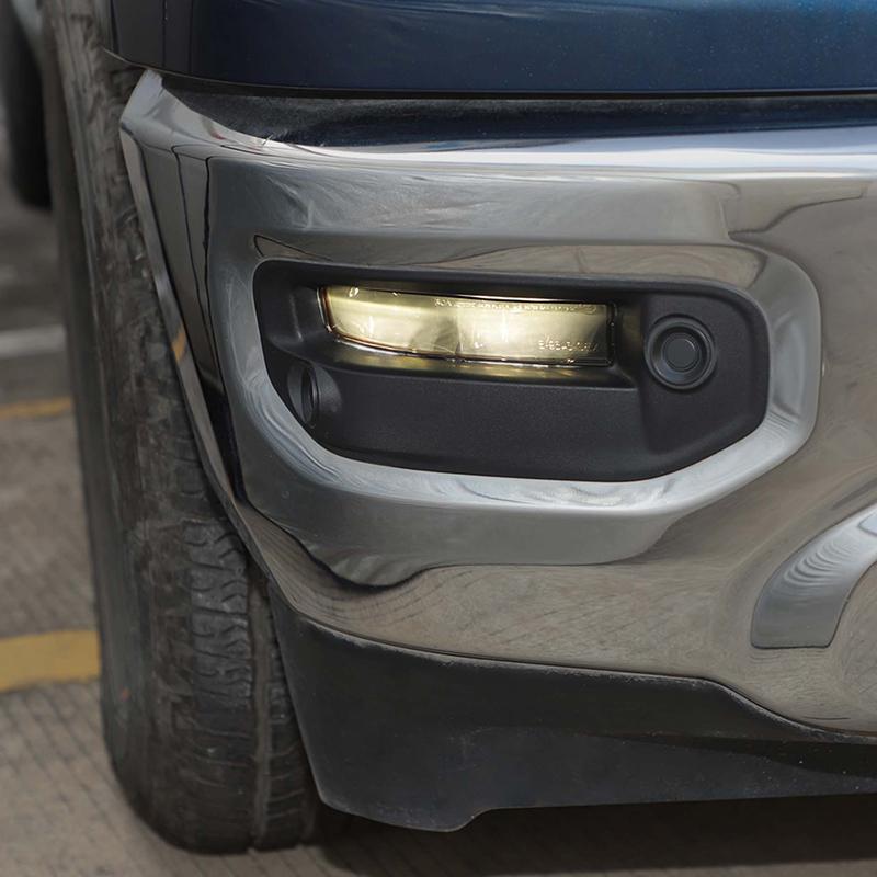Auto-Nebelscheinwerfer-Abdeckung, Zierleiste, Nebelscheinwerfer-Dekoration, Schutz für Dodge RAM ab 2018, Zubehör, gesmoktes Schwarz