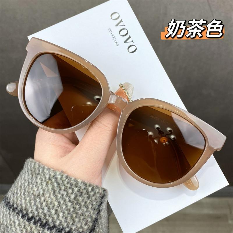 Milk Coffee Couple Sunglasses Sunscreen UV Protection Advanced Sense Red Bean Sunglasses