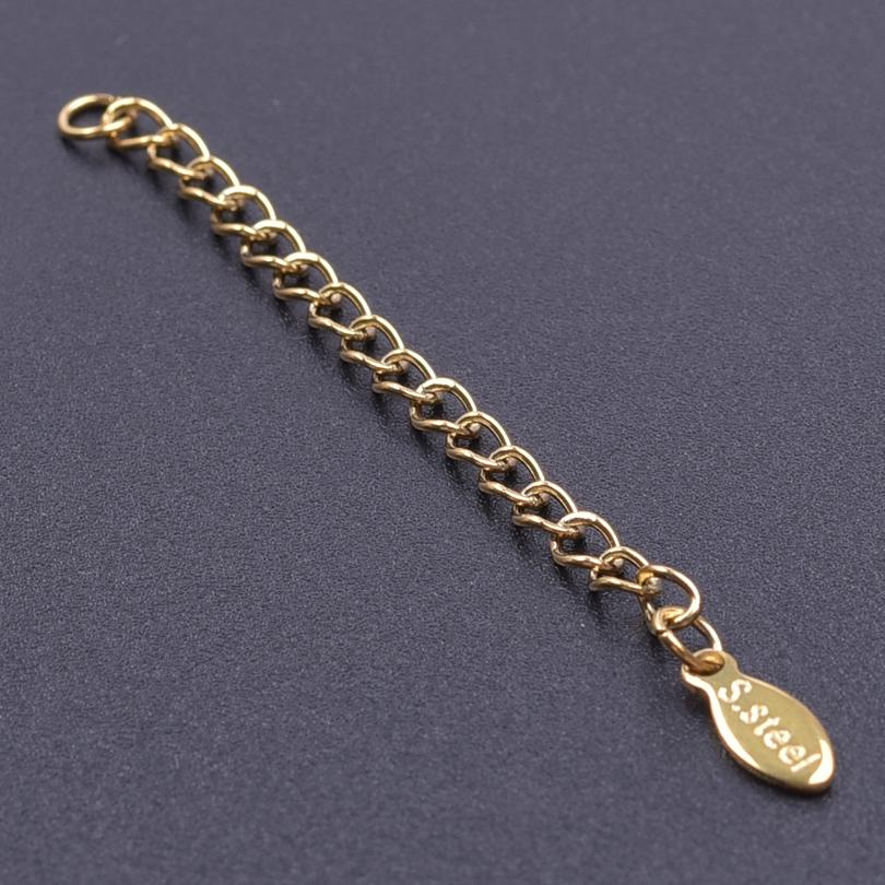 Silver/Gold Color Stainless Steel Extender/Extention/Tail Chains For Jewelry Making Bracelets Necklaces Anklets DIY Accessories