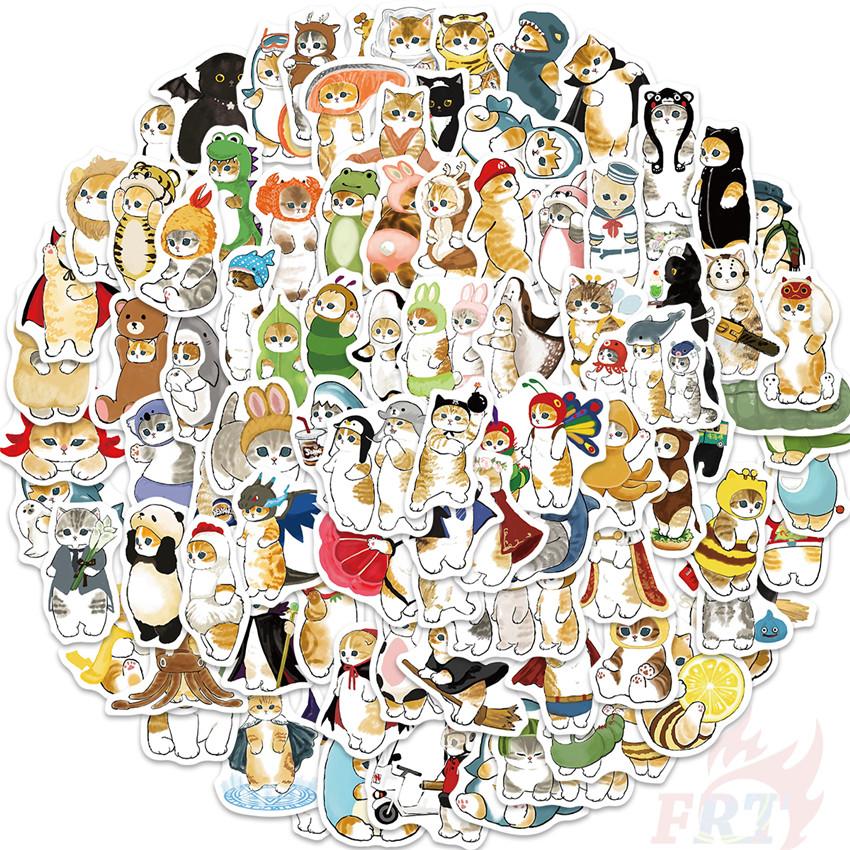

100 шт./компл. Q Funny Cats Series 01 котенок косплей художественные наклейки DIY модные водонепроницаемые наклейки-каракули