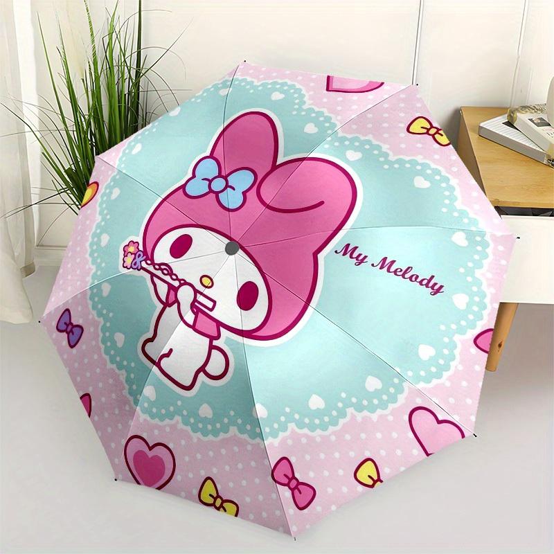 

1pc My Melody Cute Bunny with Bow Umbrella with Plastic Handle,Suitable for All Seasons Home Travel Outdoor UmbrellaSanlio417
