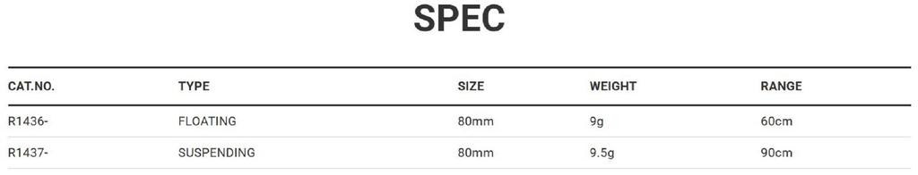 Yo Zuri 3DR-X Jerkbait 80SP Suspend Lure R1437-MFT (6117)