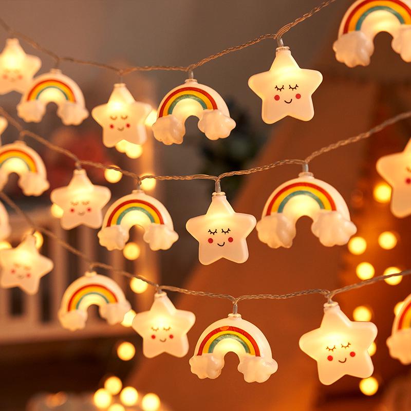 LED Star String Lights for Children's Rooms and Birthday Decorations