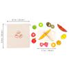 UMU Fruit Cutting Toy Wooden Montessori Educational Wooden Toy Fruit Candy Food Storage Bag Miniature Food Birthday Gift for Boys and Girls Ages 6
