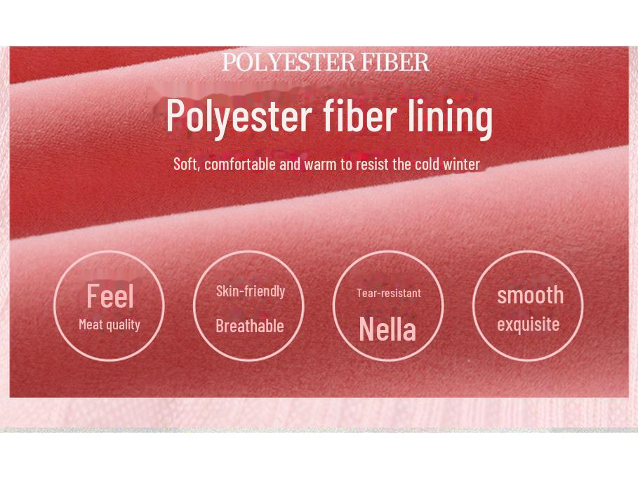 Han Jiemei Women's Thermal Underwear Set with Lace and Medium High Collar - Plus Velvet, Thickened for Autumn