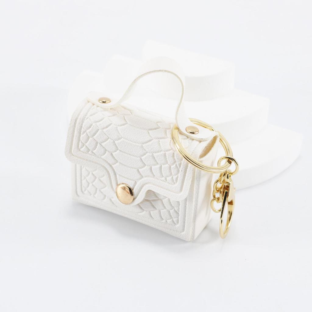 Crocodile Pattern Mini Square Bag Keychain, Coin Purse & Jewelry Accessory. Perfect for Cross-border Streaming or Wedding Gifts.