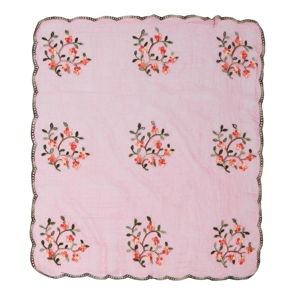 Lace Plum Blossom Scarf Thin Square Scarf Fashion Embroidery Lace Scarf  Travel красный