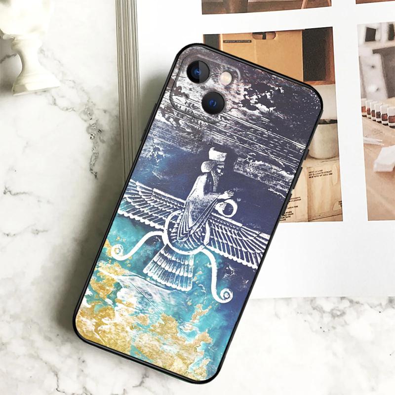 Persian Empire Ahura Mazda Phone Case For iPhone 17 16 15 14 12 11 13 Pro Max Plus 12 13 Mini 16e 17 Air Cover Coque