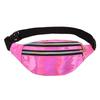 New Arrival Pu Leather Geometric Pattern Chest Bags For Girls Boys Laser Water-Repellent Sports Waist Pack Pocket Crossbody Bags