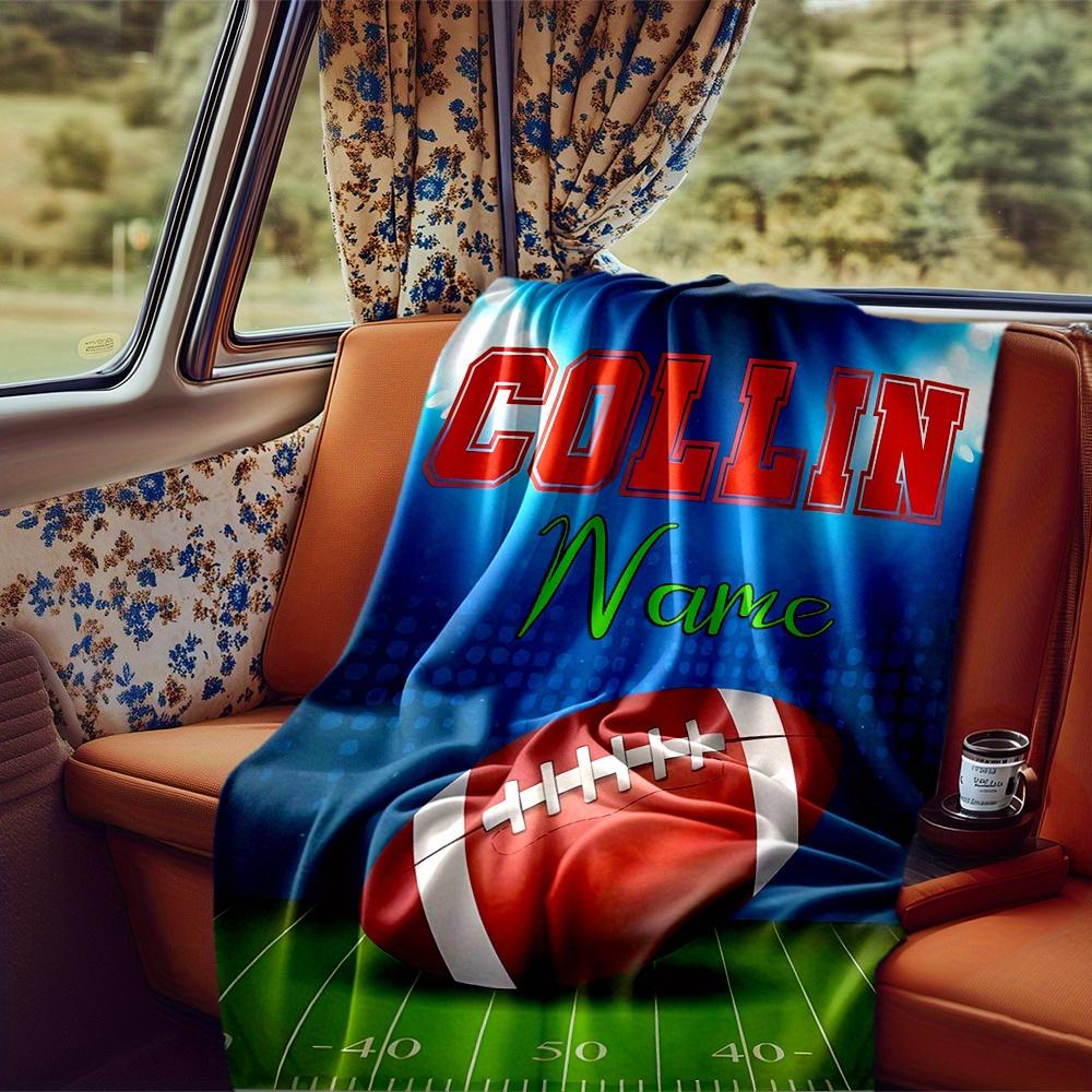 Lineman Football Obsessed Blanket Personalized Name Soft Comfortable Stylish Blanket Car Blanket Perfect For Travel Camping Outdoor Home Suitable For