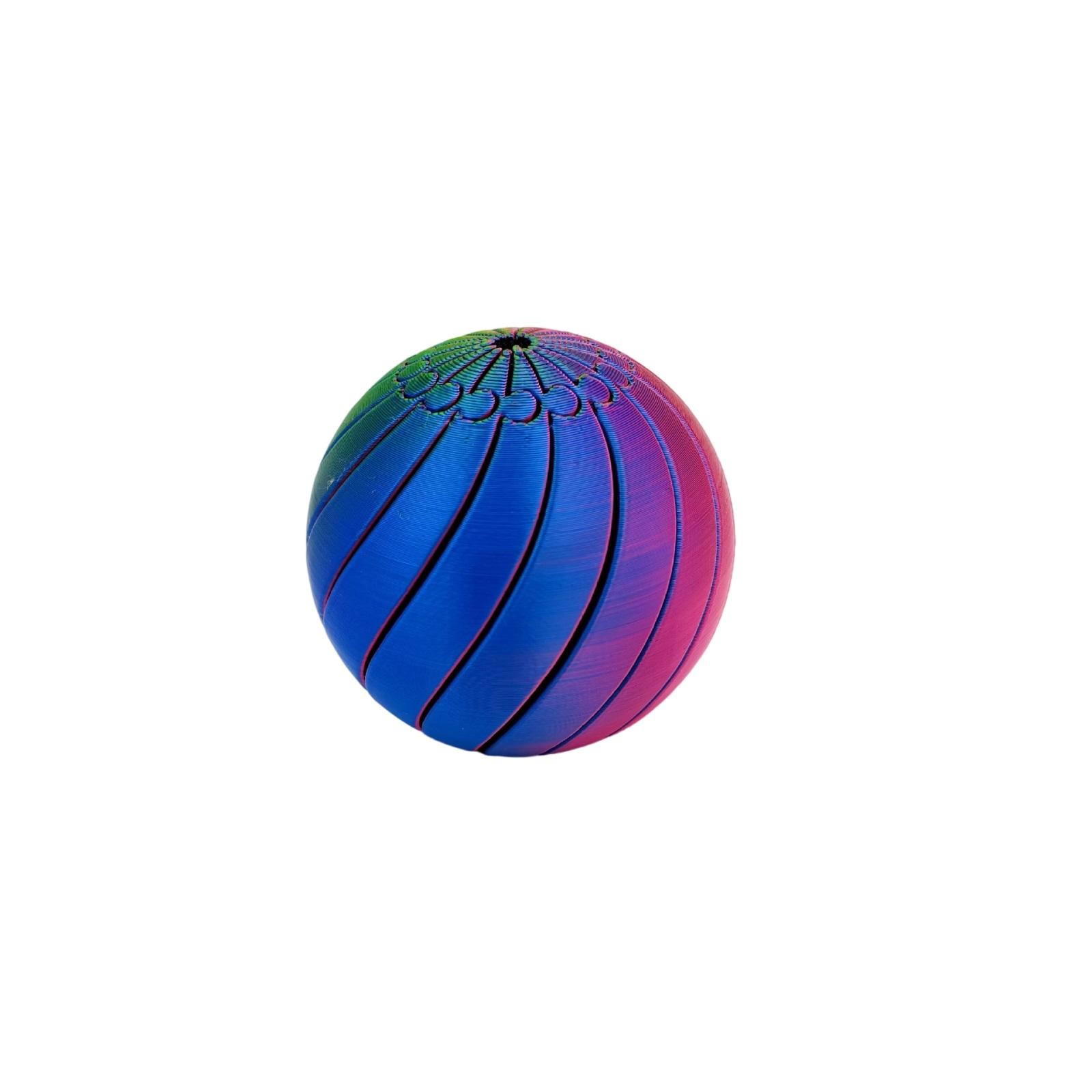 

3D-Printed Ball - A Colorful Gradient Stress-reducing Desktop Toy, A Creative Deformable Sculpture That Helps Improve Concentration And