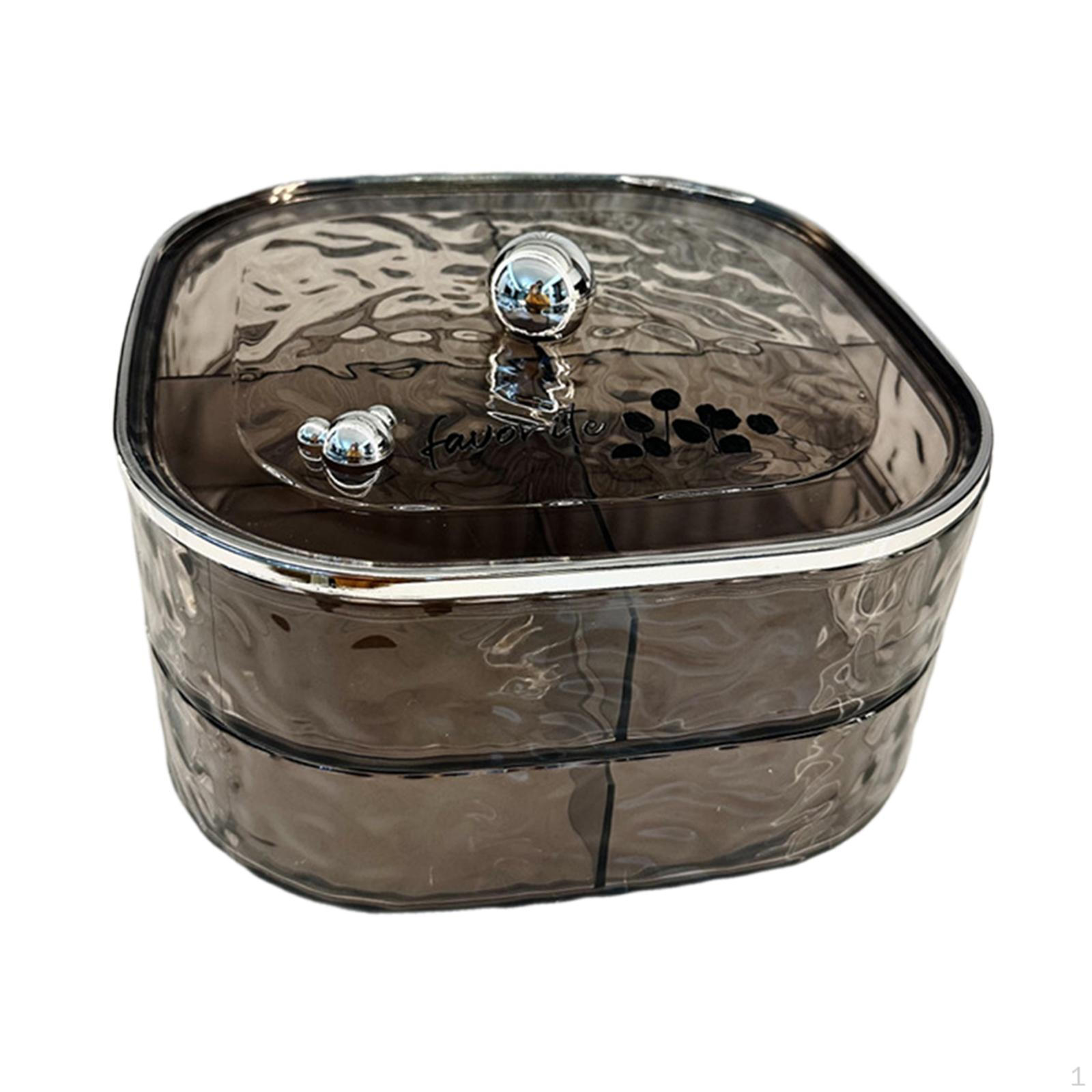 

Поднос для сухофруктов, разделенный на сервировку, с крышкой, многофункциональное блюдо для закусок с конфетами Gray Double Layer