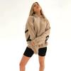 VAYLA Sleeved Loose Hooded Women's Warm Soft Sweater Pullover for Women's Street Wear European and American Fashion Printed Top