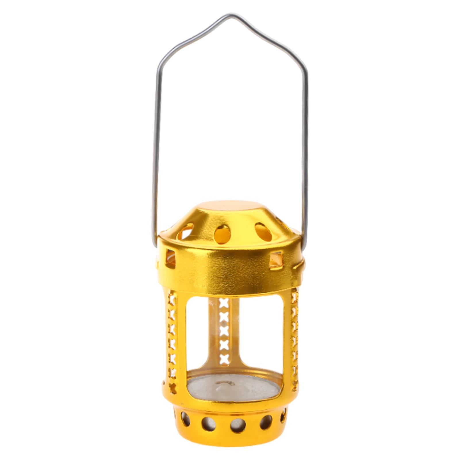 

Tealight Holder Outdoor Candle Lantern Mini Bright Wear Resistant Aluminum Alloy Night Fishing Hanging Candle Lamp золотий