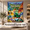 Bob the Builder Tapestry, Personalized Custom Text, Wall Hanging Tapestry For Living Room Home Wall Decor