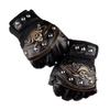 Punk Skulls Rivet PU Leather Gloves Men Women Fashion Hip Hop Gym Half Finger Gloves Summer Cycling Motorcycle Accessories