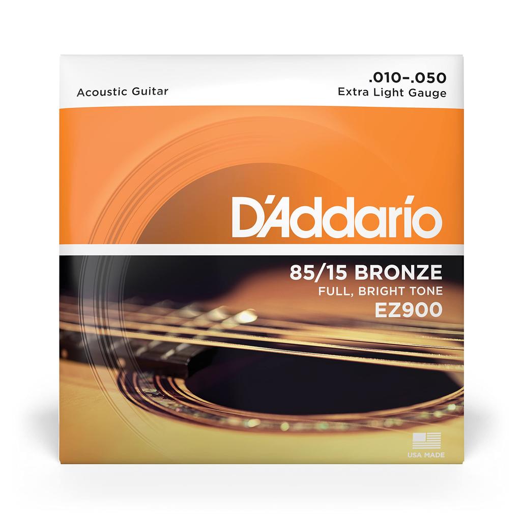 Струны для акустической гитары D'Addario EZ900 85/15 Американская бронза Extra Light .010-.050