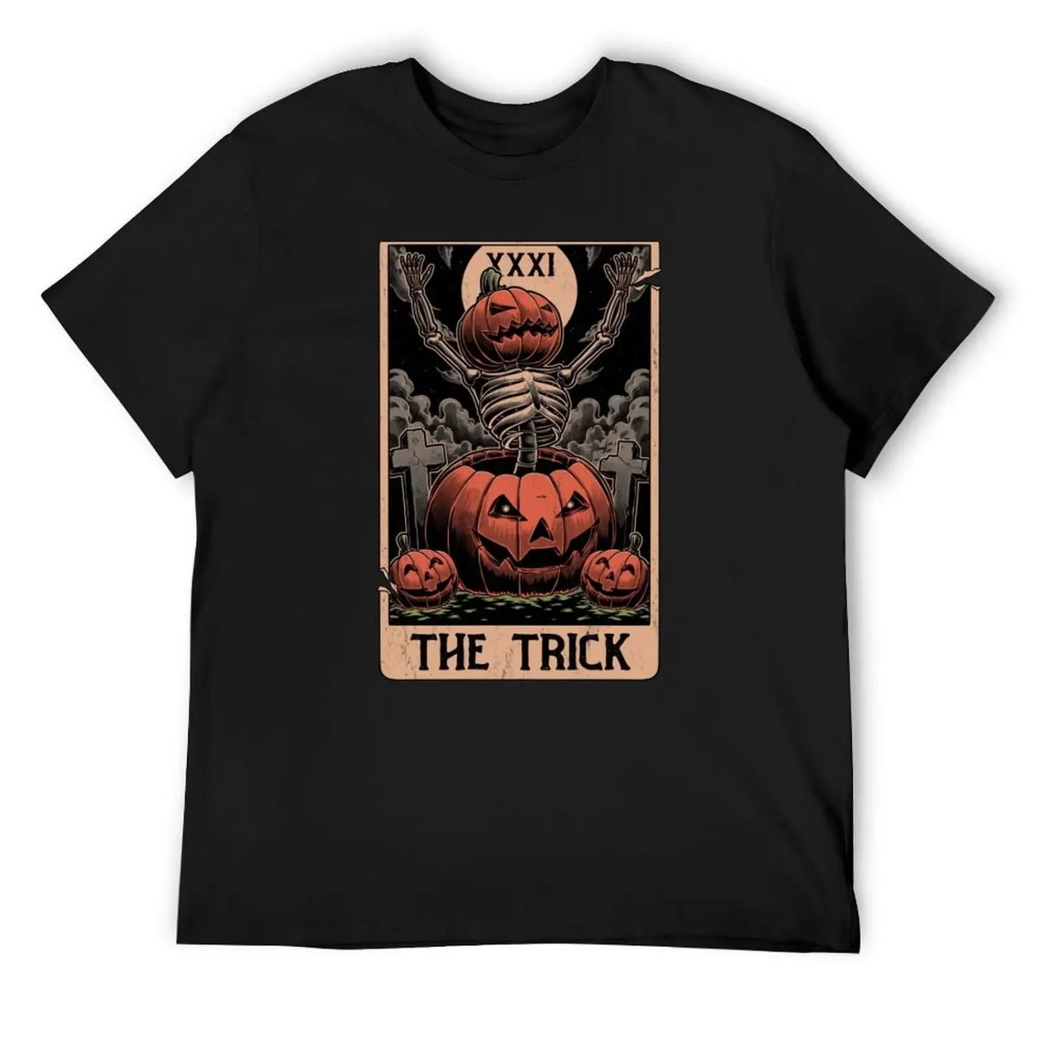 

Halloween Tarot Pumpkin Trick T-Shirt sweat boys whites affliction shirts men clothes XXXXXL чорний