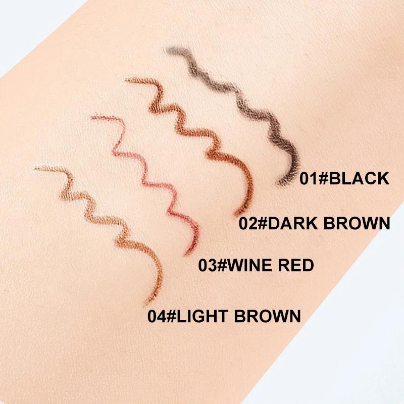 Silky Lasting Scythe Eye Liner Pencil Natural Matte Wine Red Lying Silkworm Eyeliner Pen Easy To Color for Beginners Eye Makeup