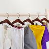 Mini Wooden Hangers With Stainless Steel Clips Mini Small Clothes Support Doll Clothes Display Stands Wardrobe Storage Hanger