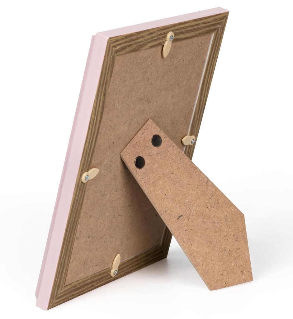 KENKO Marco de fotos a color, 2L, rosa, con soporte de resina PS-JIR-2L-PK